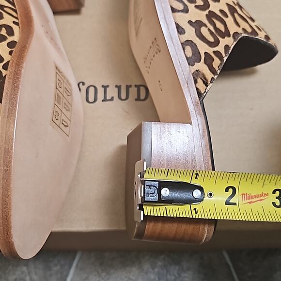 New in Box Soludos Venetian Leopard Mule Sz 5 - Picture 13 of 13